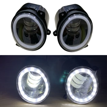 

New Fog Lamp Assembly Super Bright 3.5inch Round Led Fog Lights 30W White Halo Ring for lada granta