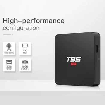 

New Android 10.0 TV Box 16GB T95 super Smart TV BOX Allwinner H3 Quad Core 4K HDR 2.4GHz Wifi Google Player T95MAX Set Top Box