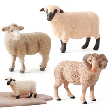 

Simulation Farm Fun Toy Collection Model Ranch Sheep Bend-horn Sheep Poultry Animal Movable Doll Decoration Children's Toy Gift