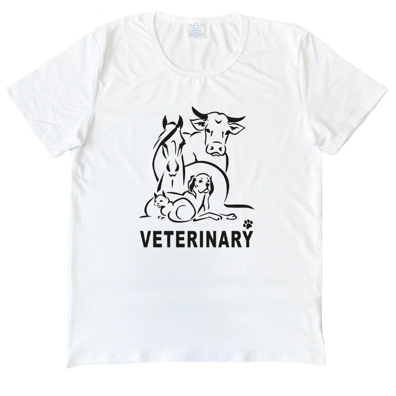 

Dog Cat Veterinary Pet Funny Print T-shirt Casual Men modal Short Sleeve T Shirt Hip Hop Tees Tops Harajuku Streetwear Fitness