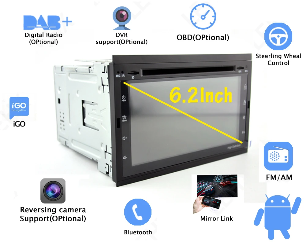 Top Liislee Car Android 9.1 up For Hummer H2 2002~2009 Radio Carplay BT Wifi Screen GPS NAVI Map Navigation Video Multimedia System 9