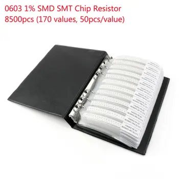 

1pcs Black SMD SMT Chip Resistor 170 Values Sample Book Folder Assortment Kit