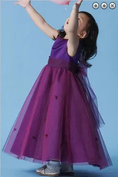 

free shipping flower girl dresses for weddings bridal 2016 purple prom dress communion kids christmas pageant dresses for girls