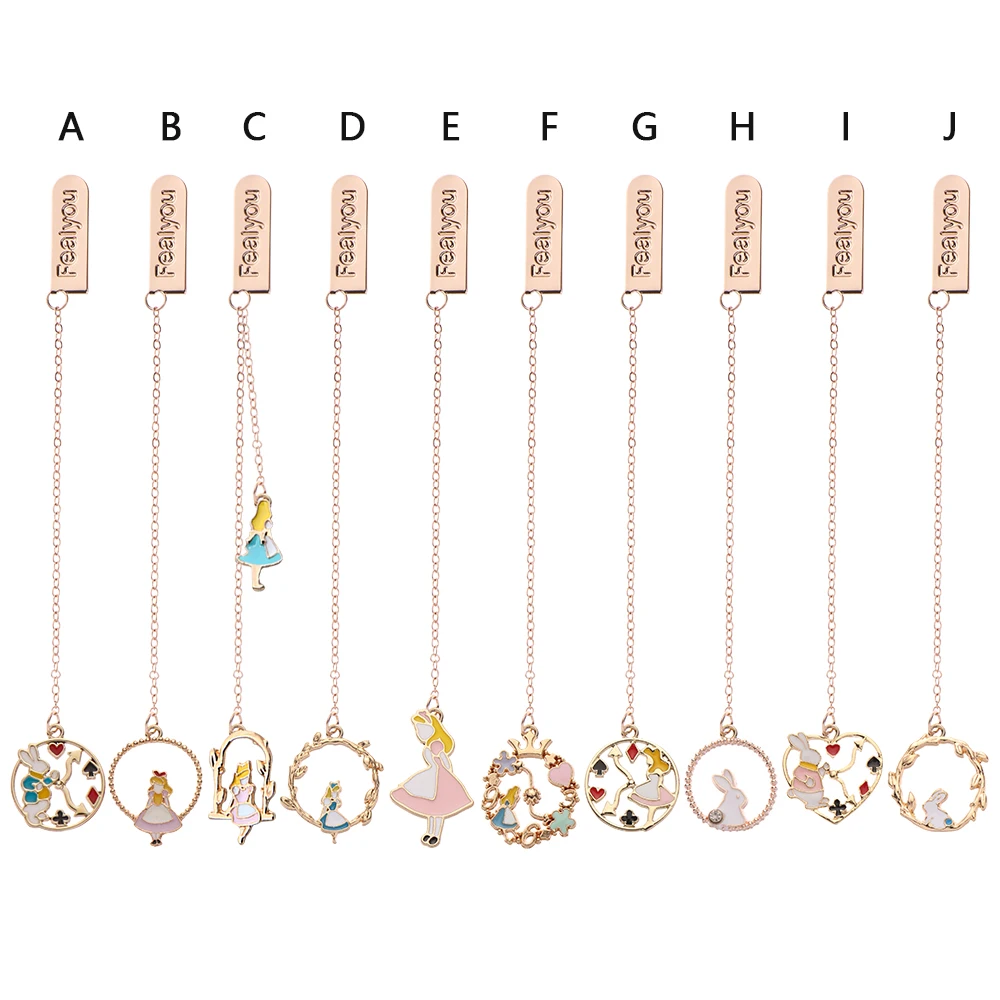 23cm Metal Pagination Mark Peach Creative Bookmarks Heart Pendant Cartoon Character Book Clip Cute Pendants Bookmarks 1PC metal bookmark bookmarks stationery supplies