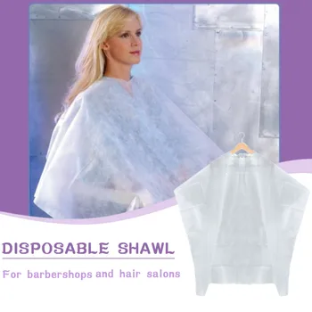 

50pc Apron Hair Cutting Cape Salon Disposable Hairdressing Hairdresser Hair Cutting Capes Gown Barber Cape Cloth Adult #T1G