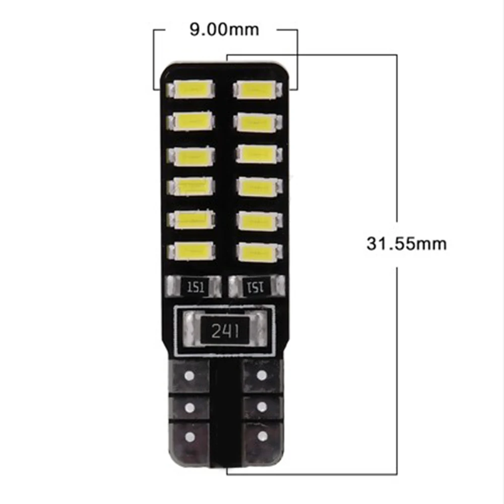 10 шт./компл. белый светодиодный свет AC/DC 12V 24SMD лампы Парковка хвост карта номерного знака автомобиля Замена аксессуары
