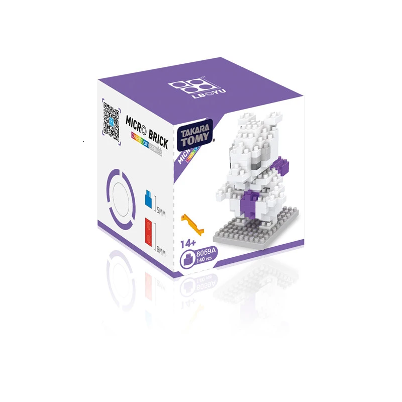 8059A-BOX 20 стилей Pokemons блоки забавные игрушки-головоломки для детей Пикачу алмазные частицы - Цвет: 8059A-BOX