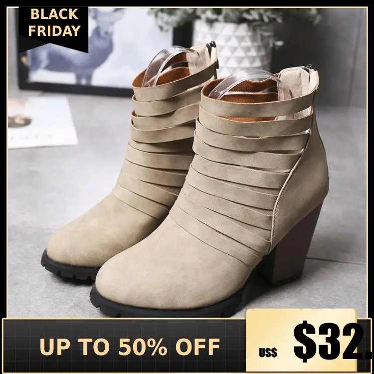 

Loecktty 2019 Women Boots Flock Ankle Boots Spring Autumn Women Boots Ladies Party Western Stretch Fabric Boots Plus Size 35-43