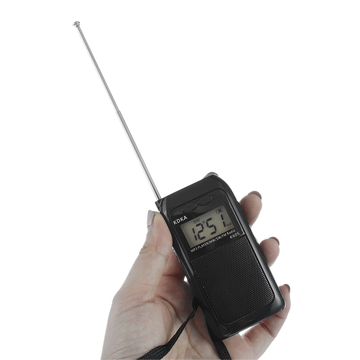 Портативное минирадио+ Наушники Цифровой FM MW SW светодиодный дисплей WAV MP3 музыкальный плеер с динамиком зарядка через usb аккумуляторная батарея