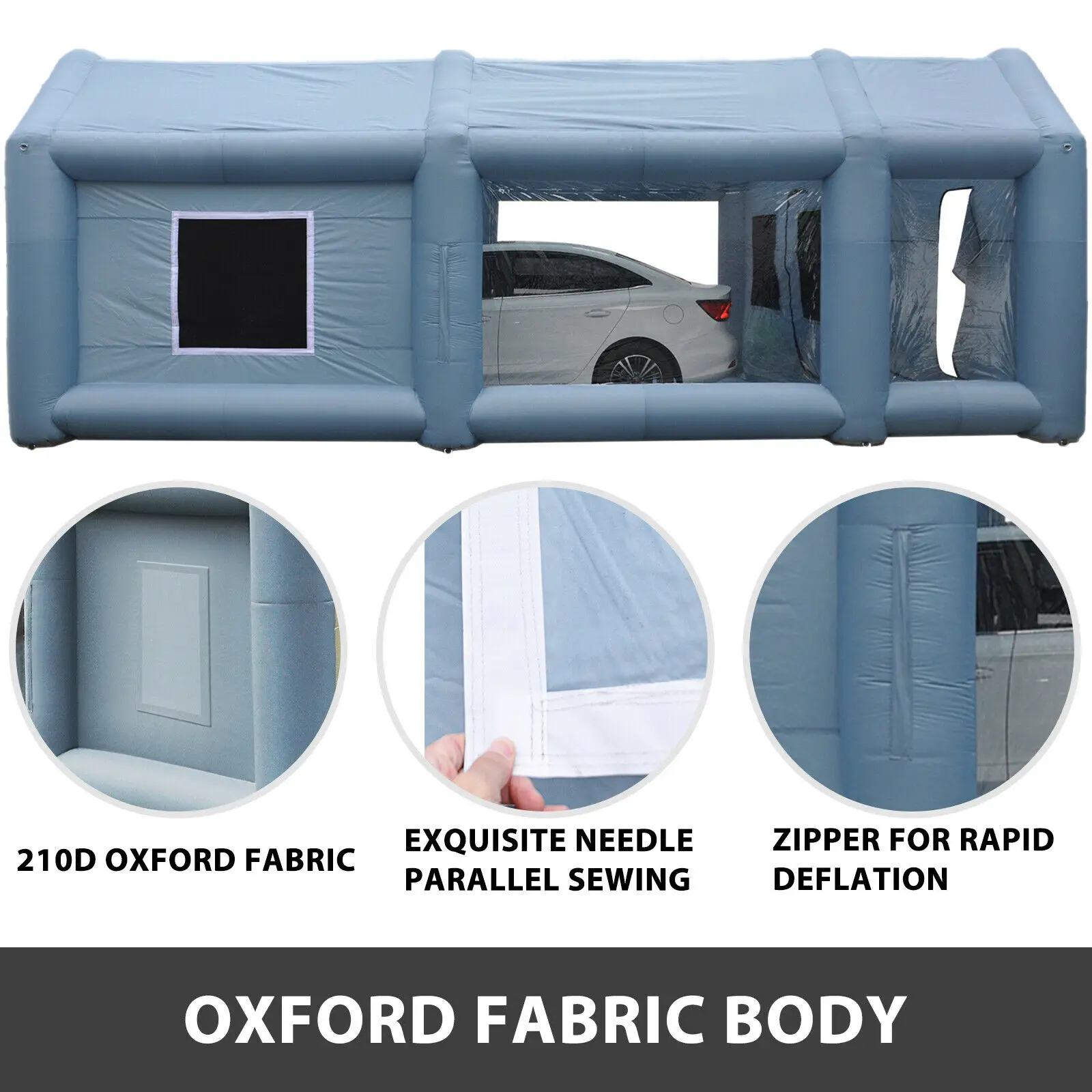 VEVOR Giant Car Tent With Blowers Inflatable Car Workstation Spray Paint Tent Booth Mobile Shelter Room Airbrush Outdoor Garage