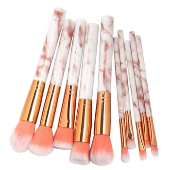 

10pcs/Set Multifunctional Makeup Brushes Marbling Handle Makeup Base Eyeshadow Lip Brush Beauty Tools Cosmetics Maquillaje