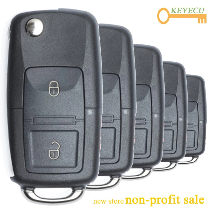 

KEYECU 5 Pieces/ Lot KEYDIY B Series B01-2+1 Universal KD Remote Control Car Key - 2+1/ 3 Button - for KD900 KD900+ URG200 KD-X2