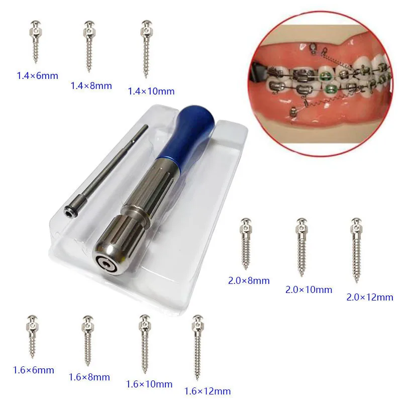 1 шт. зубные микро имплантаты отвертка самосверляющаяся резьба ортодонтический анкерный винт титановый соответствующий инструмент