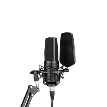 

BOYA BY-M1000 Condenser Microphone Large Diaphragm 3 Polar Patterns for Singer Songwriter Podcaster Voiceover Artist Studio Mic