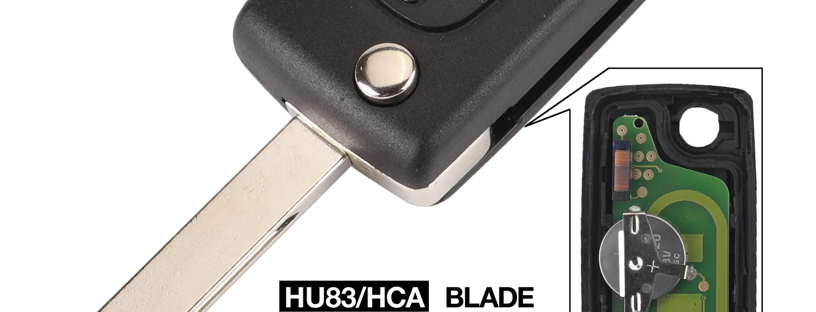 Kutery 3 кнопки дистанционного ключа CE0523 для peugeot 207 308 408 ключ ASK 433 МГц ID46-PCF7941 схема HU83 флип дистанционный ключ автомобиля