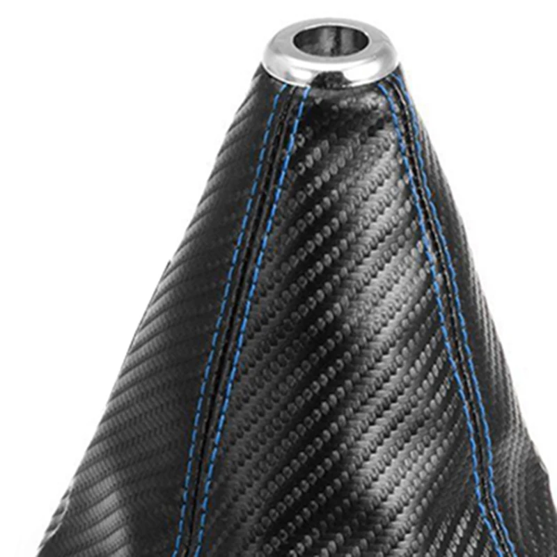 Universal Carbon Fiber Leather Manual Gear Shift Knob Gaiter Automatic Car Styling Shifter Boot Cover Black/Red/Blue/Yellow Line