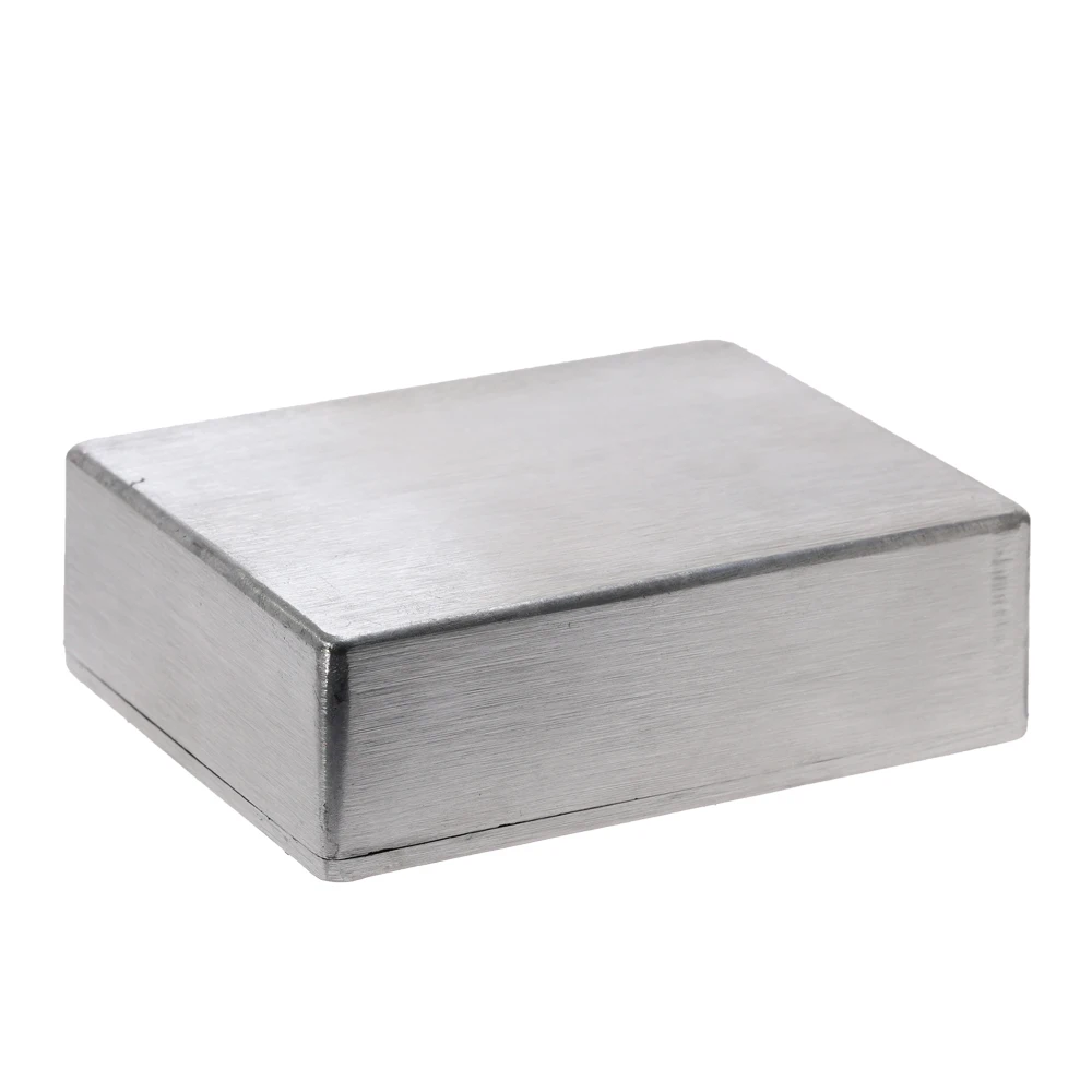 Серебряный алюминиевый корпус электронная литая под давлением топает коробка для проекта 1590BB 119,5x94,5x37,5 мм Педальный корпус для гитарной части