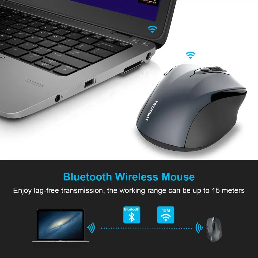 Bluetooth Беспроводная Мышь 24 месяц Срок службы батареи мыши с индикатор 1200/1600/2000/2400