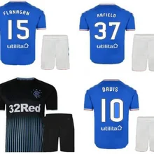 adult Sets for Glasgow Rangers uniforms men running T-shirts training suits blank custom set