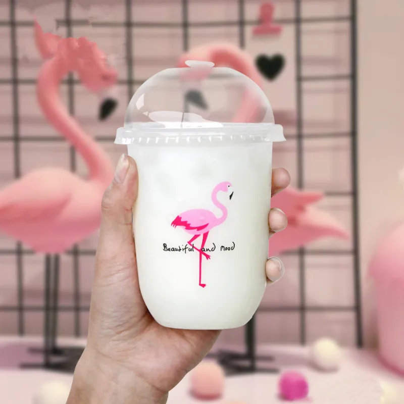 50 шт. U форма прозрачные одноразовые coffeee чашки 360 мл/500 мл/700 мл молочный чай juicw для холодной и горячей воды, пить милые пластиковые чашки с логотипом