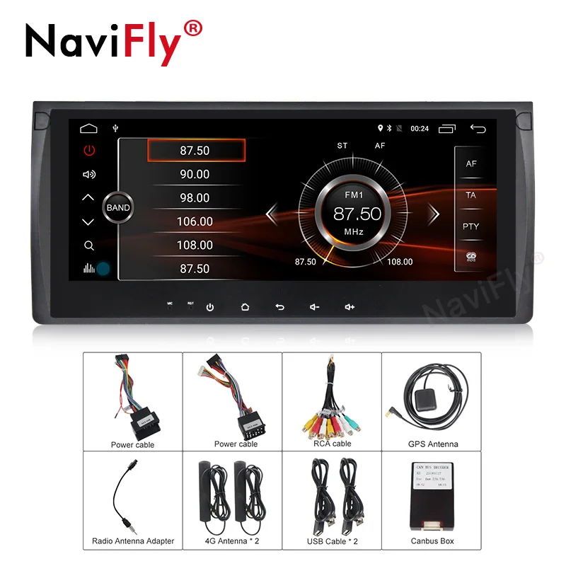 Best 10.25inch Android 8.1 4G LTE Car DVD radio player for bmw e53 E39 X5 With GPS BT RDS USB SD Steering wheel 2G RAM 16G ROM WIFI 5