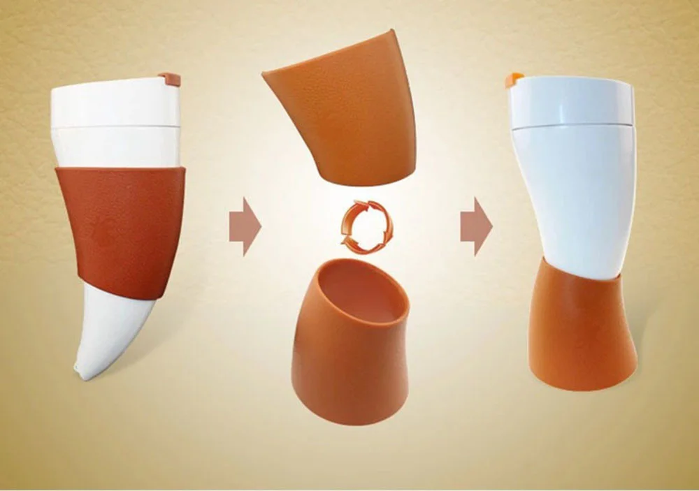 Horn shaped Coffee/tea Mug 230ml Stainless Steel Vacuum Thermos hip Flask