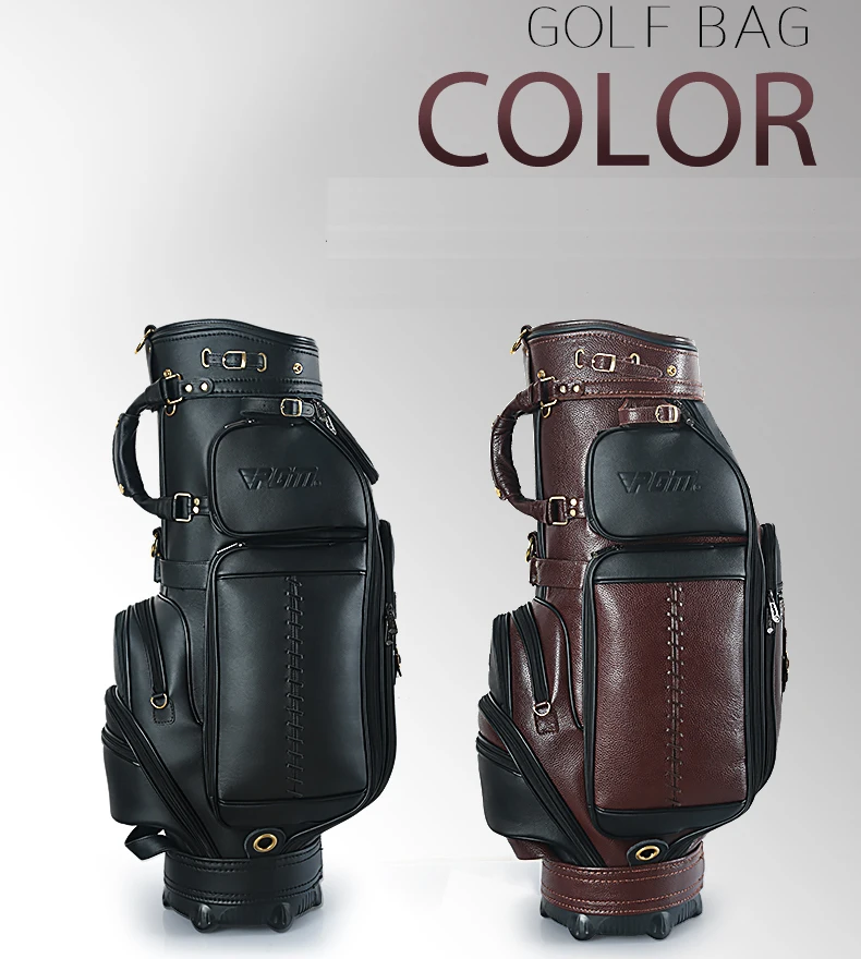 PGM Golf водонепроницаемая сумка из натуральной кожи стандартная шаровая упаковка большой емкости с чехлом стиль высокого класса персонализированный пользовательский бренд