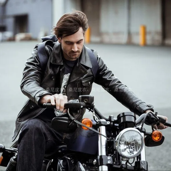

Free shipping,cool mens genuine leather jacket.classic cowhide coat,quality natural leather jackets.style motor biker cothing