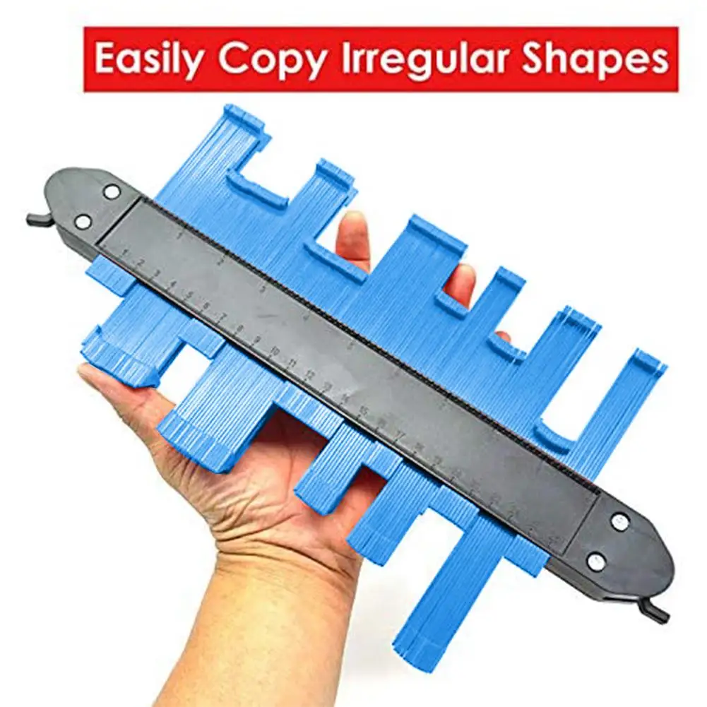 

5/10IN Double Lock Contour Gauge Profile Gauge Tiling Laminate Tiles Edge Wood Measure Ruler Contour Gauge Duplicator Tools