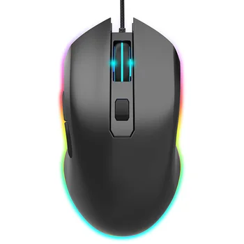 

New Design Wired Glowing Mouse Gaming Mouse USB Optical Computer Mice 7 Programmable Button JR Deals