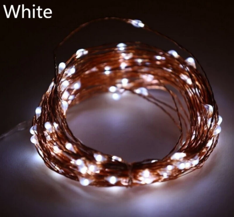 White 10PC Комната на улице бутылочная лампочка LED подарок винная лампа День Святого Валентина рождество праздничный орнамент винная бутылка ламповый шнур декоративная лампа - Emitting Color: White 10PC