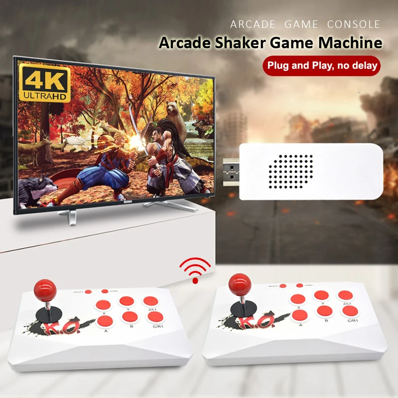 Ретро аркадная игровая консоль с 2 4G беспроводной джойстик встроенные 1788 + игр для