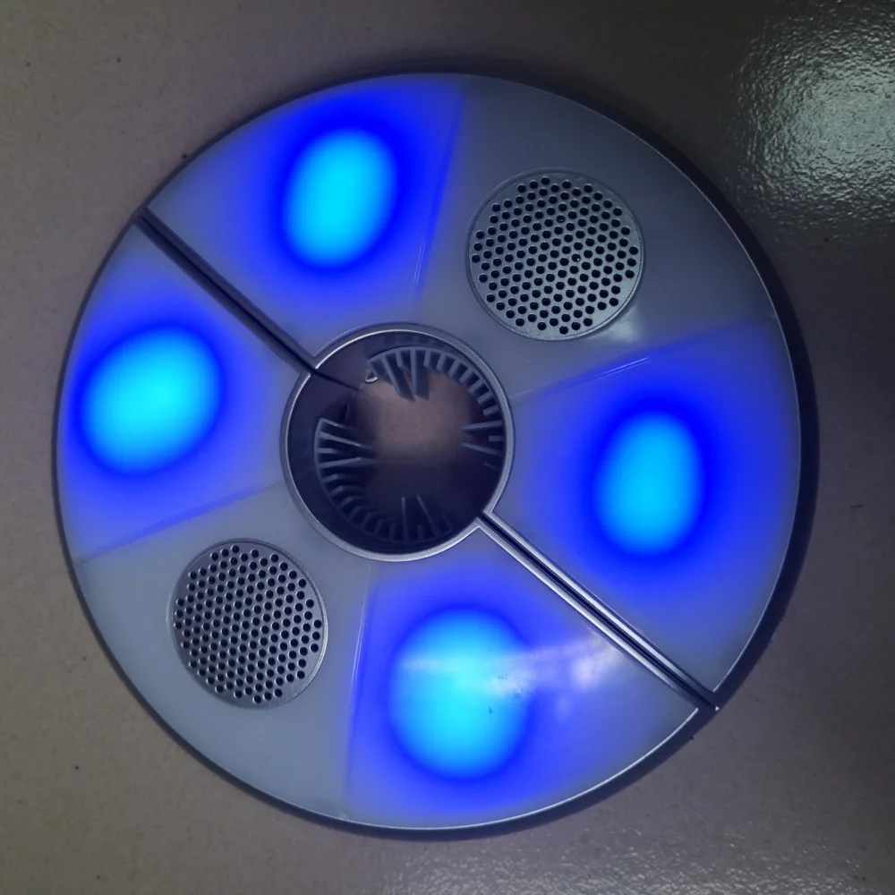 

Multi-functional Outdoor Camping Smart Bluetooth Loudspeaker Box Tent Light 7 Color 48 Lamp LED Emergency Charging Parasol Lamp