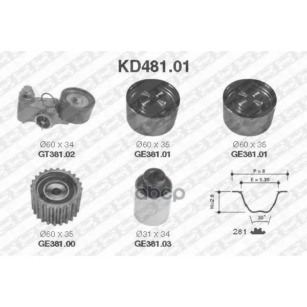 Комплект Ремня Грм Subaru Forester/Impreza 2.0 98 NTN-SNR арт. KD48101