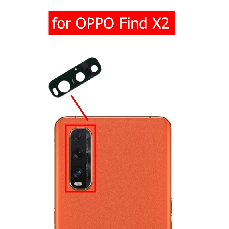 2 шт. для OPPO Find X2 камеры стеклянный объектив задняя камера с 3M клеем Запасные