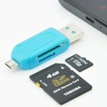 

For Android Cell Phone 2in1 Portable Micro USB 2.0 OTG SD TF Card Reade high-speed USB2.0 transfer protocol Digital Converters