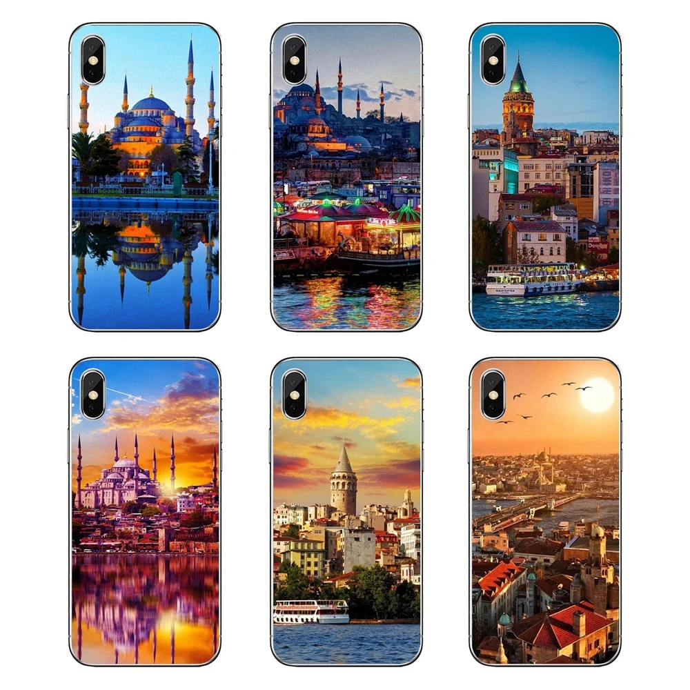 Пастельный ночной вид сцены турецкий город произведение искусства для samsung Galaxy
