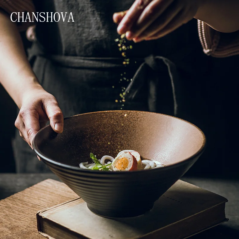 CHANSHOVA в китайском стиле Бамбуковая Шляпа Форма Цветная глазурь керамическая чаша 700 1000 мл фарфоровые чаши для лапши супа кухонная утварь