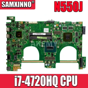 

Akemy G550JX N550JX Laptop Mainboard For ASUS N550JX G550JX N550JV G550J N550J Laptop motherboard i7-4720HQ CPU GTX950M