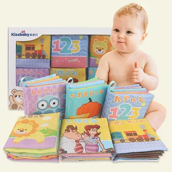 

Infant Early Cognitive Development book Baby Soft Cartoon Quiet Cloth Book Educational Washable Reading Toy For Newborn Children