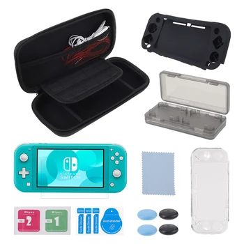 

1 set 10 IN 1 Protective Cover storage bag TPU case Silicon case Glass screen protector kit for switch lite
