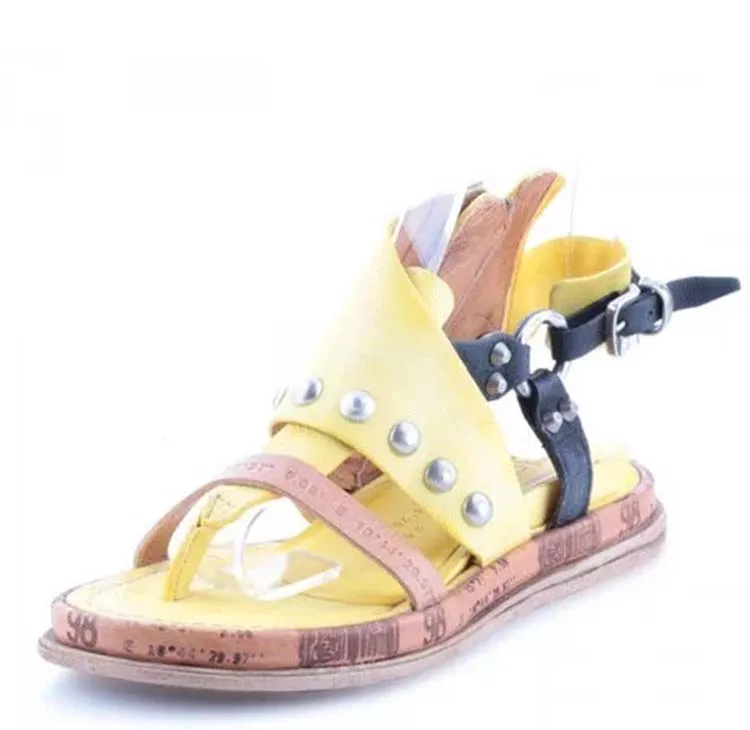 Women's Shoes In Stock! Bohemian Retro Style Flat Shoes Open Toe Shoes Summer Casual Plus Size Shoes