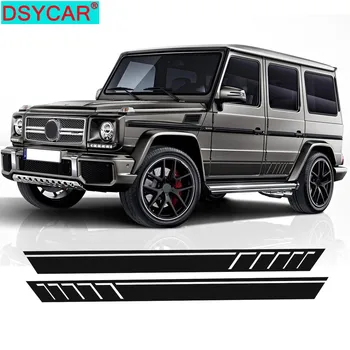 

DSYCAR 1Set Car Side Skirt Decal Sill Door Side Decal Stickers Vinyl Door Side Stickers for Mercedes Benz G500 G63 W463 G65 New