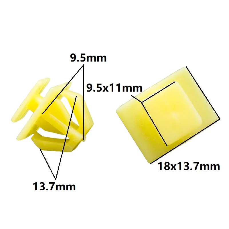 

KALILI Auto Car Door Sill Strip Clip Yellow Color Door Trim Retainer Clips Fastener For Hyundai