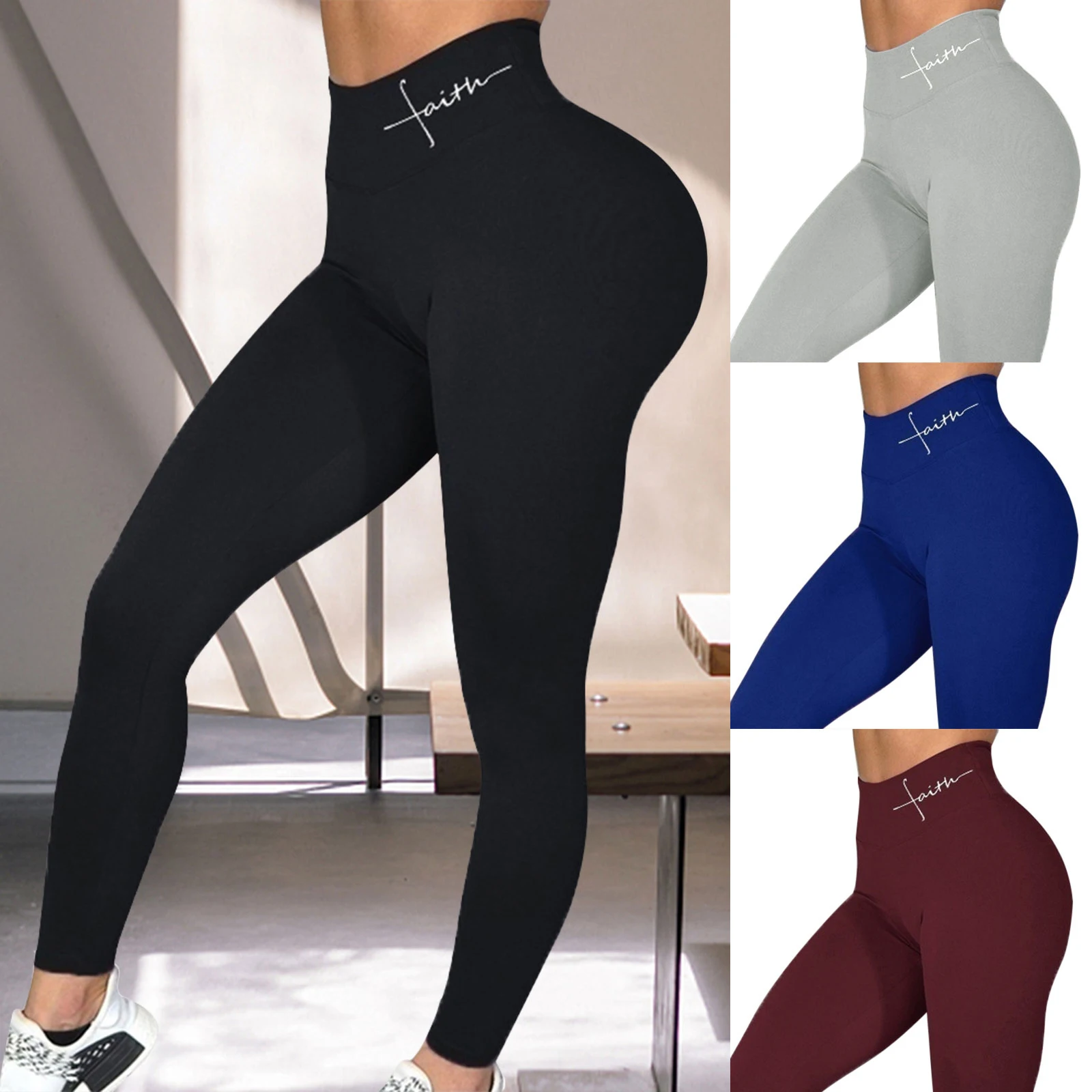 Леггинсы женские зимние бесшовные с высокой талией для занятий йогой | Спорт и