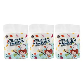 

Kitchen Paper Towel Household Soft Water Oil Absorption Hand Wiping Paper Paper Tissues Rolls Napkin for Public Restaurant Bar