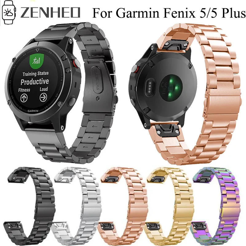 

22mm Stainless Steel Strap For Garmin Fenix 5/5 Plus Quick Release Watchband For Garmin Forerunner 935/Instinct Smart Watch Band