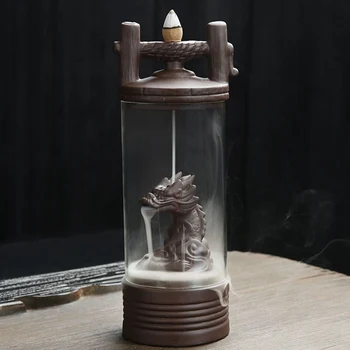

Backflow Incense Burner Ceramic Dragon Furnace Aroma Tower Incense Home Incense Household Incense Burner Creative Decoration