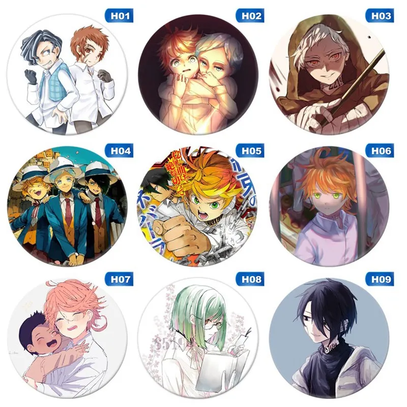 Anime Costumes Badge Cute The Promised Neverland Badge Yakusoku No Neverland Badge Bag Tie Badge Brooch Pin Pendant For Bags