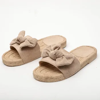 

Women Slides 2019 Rome Summer Butterfly-Knot Slippers Flat Beach Open Toe tongs femme claquette femme chaussure ciabatte donna